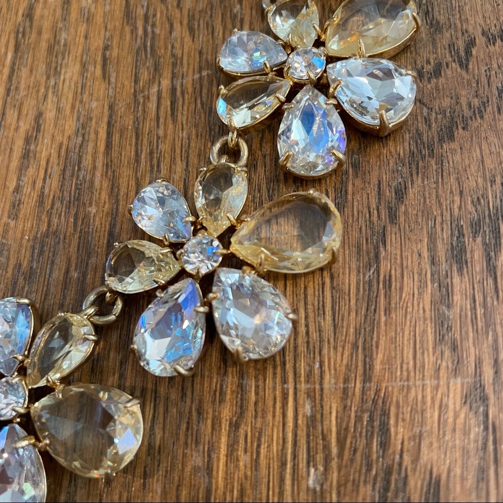 J Crew Crystal Flower Statement Necklace - Picture 5 of 11